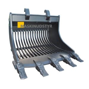 1200mm Tremmeskovl med hurtigskift og med tænder passer til maskiner mellem 12 og 16 tons